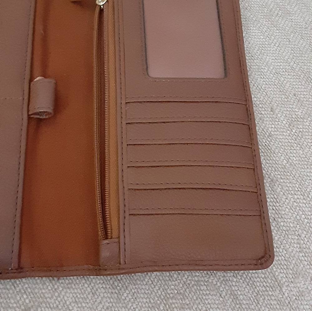 Fossil Elegant Brown Leather Crossbody Bag ,wallet - Picture 16 of 16